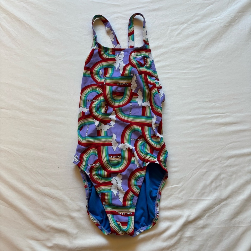 🔥LAST CHANCE🔥 Nike Women's One Piece Swimsuit - Purple and Multicolor